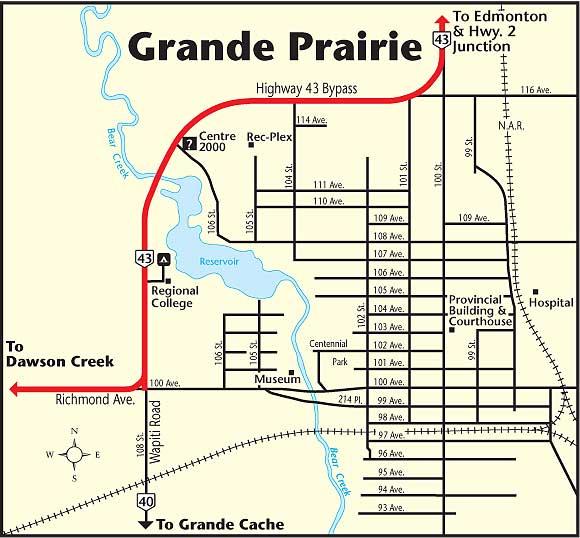 City Of Grande Prairie Map