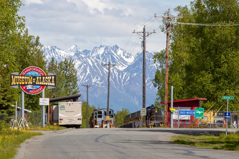 museum entrance alaska transportation and industry