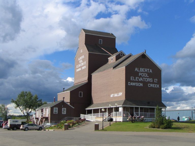 Summer Activities in Dawson Creek art gallery located in a converted grain silo
