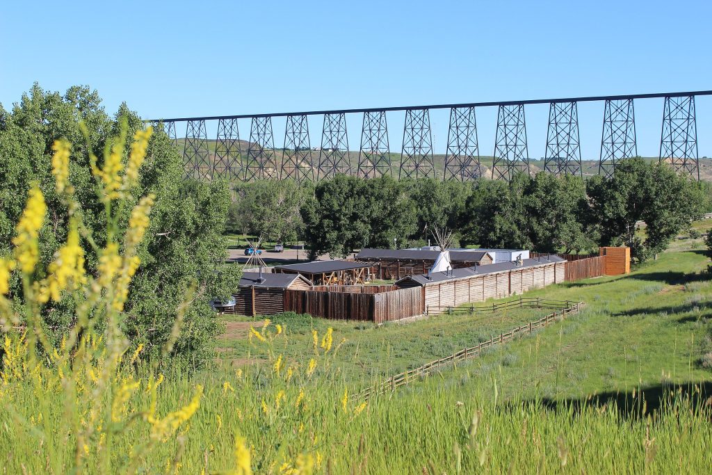 Picture of historic fort and high level bridge in Lethbridge, Alberta