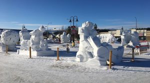 Snow sculptures in Whitehorse